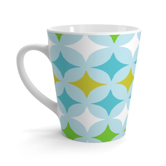 Retro Mid Century Modern Dingbat Style Latte mug