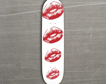 Lipstick Lips that Kiss Skateboard Deck