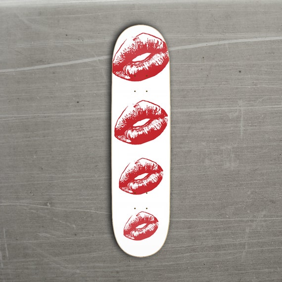Lipstick Lips that Kiss Skateboard Deck