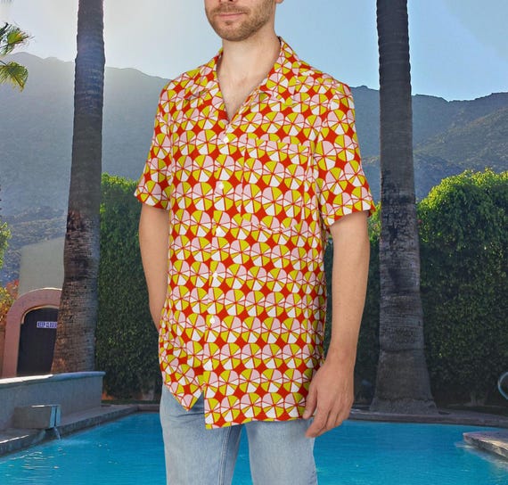 Retro Hawaiian Shirt: Mid-Century Modern Aloha Top - Tiki Bar Style