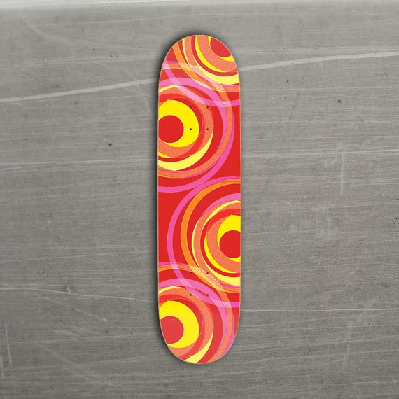 It's the Red Pink and Yellow Swirl Skateboard Deck