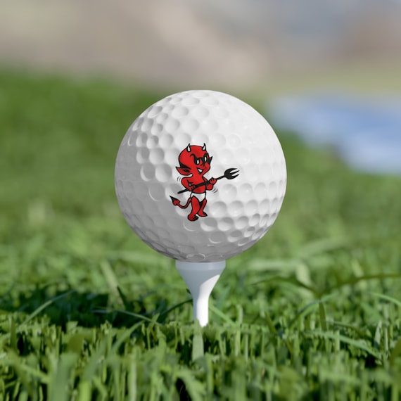 Retro Lil Devil Tattoo inspired Golf Balls, 6 Balls to a pack / The perfect golfer Gift