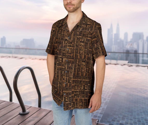 Retro Tiki Hawaiian Shirt: Mid Century Modern Luau Party Top