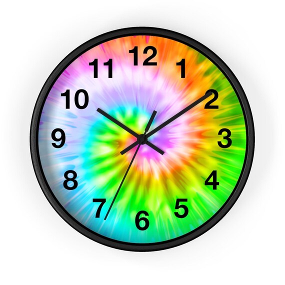 Retro 60's Psychedelic Tie Dye  Wall clock