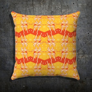 Art Deco Square Pillow Case, Dancing Flappers Pattern in Spun Polyester,  Vintage Design, 4 Sizes