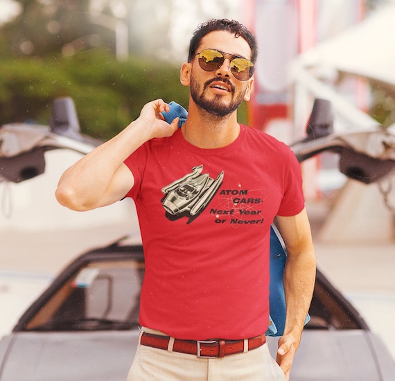 Retro 50's ATOM CARS graphic Bella+Canvas Unisex Jersey Short Sleeve Tee / Mid Century Modern Transportation