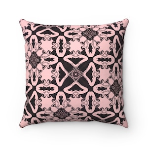 Sip and Kiss Art Deco Flapper Spun Polyester Square Pillow Case