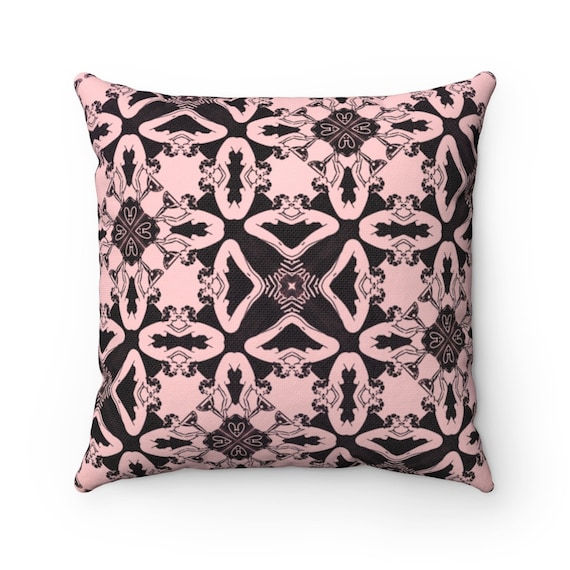 Sip and Kiss Art Deco Flapper Spun Polyester Square Pillow Case