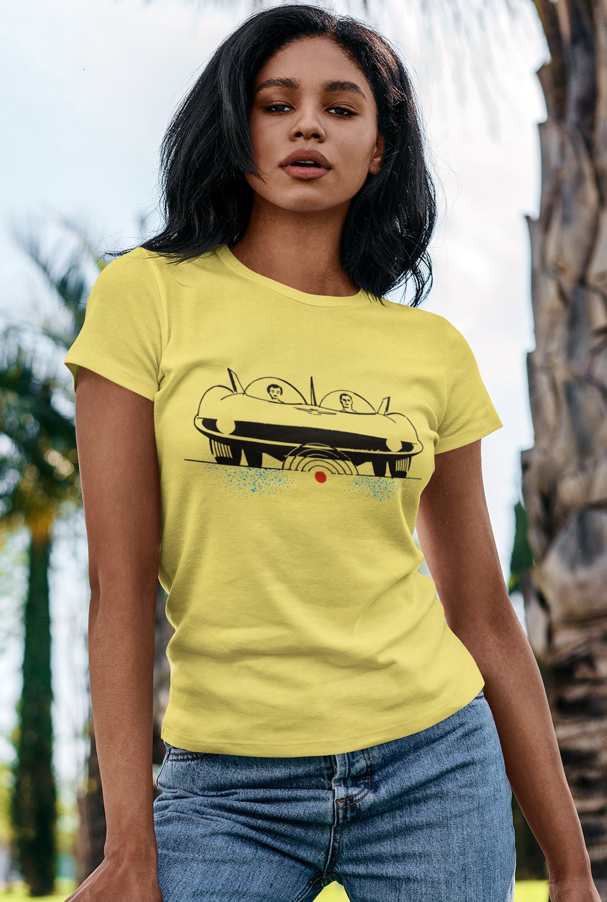 Retro CAR of The FUTURE BellaCanvas Unisex Jersey Short | Etsy