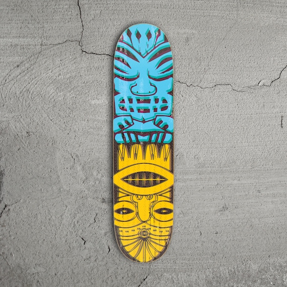 Retro TIKI GODS  Skateboard Deck Series C  Mid Century Modern Skateboarding