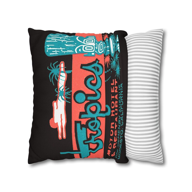 Taie d'oreiller MCM vintage Tiki Tropics Motel Restaurant vintage image 16