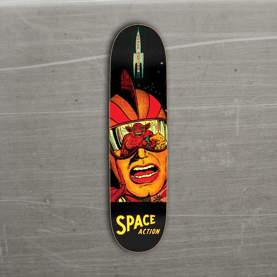 microfoon eindpunt Meesterschap SPACE ACTION Skateboard Deck Science Fiction Space Comic - Etsy
