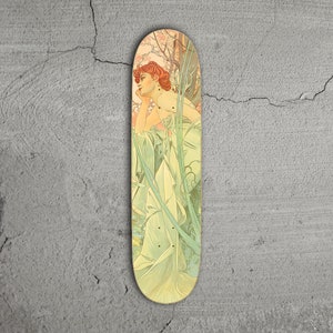 Art Nouveau Alphonse Mucha Skateboard Deck  C