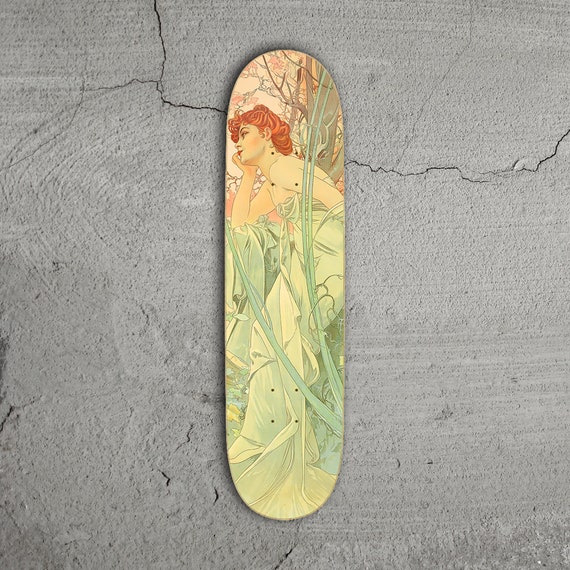 Art Nouveau Alphonse Mucha Skateboard Deck  C