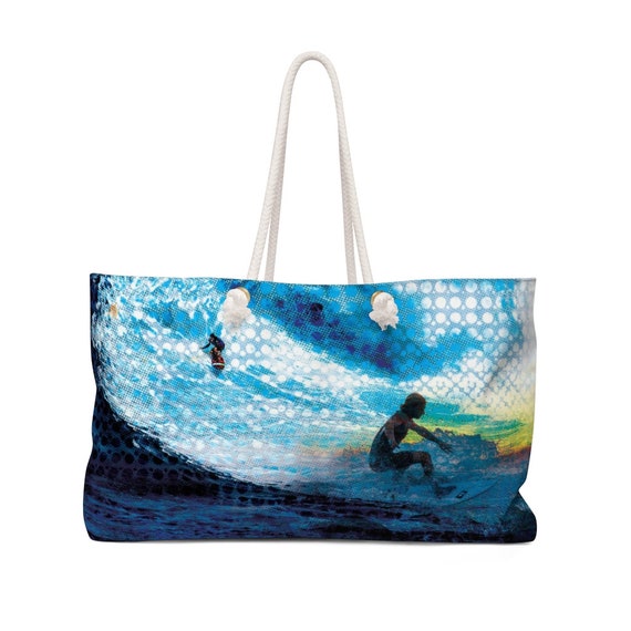 Summer Surfer Oversized Weekender / Big Wave Beach, Picnic or A quick getaway Bag