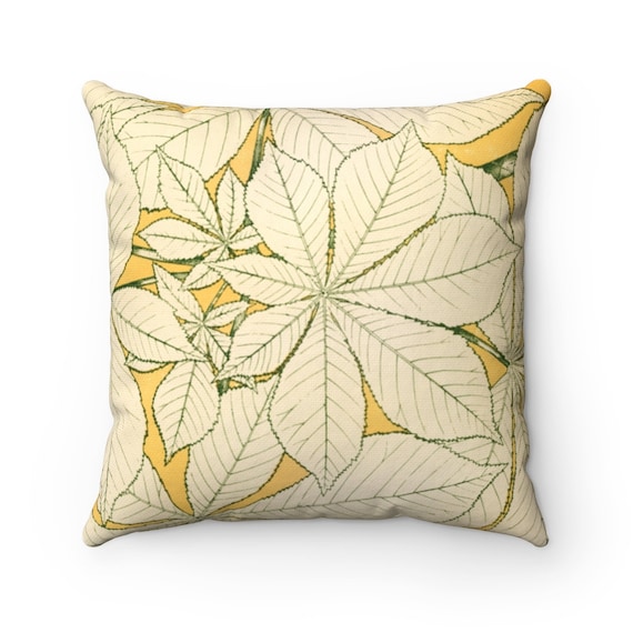 Retro Square Pillow Case 17th Century Floral pattern on Spun Polyester