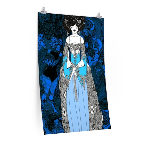 Retro Art Nouveau Aubrey Beardsley Poster Art / High Quality Poster Print / multiple sizes / Print #3