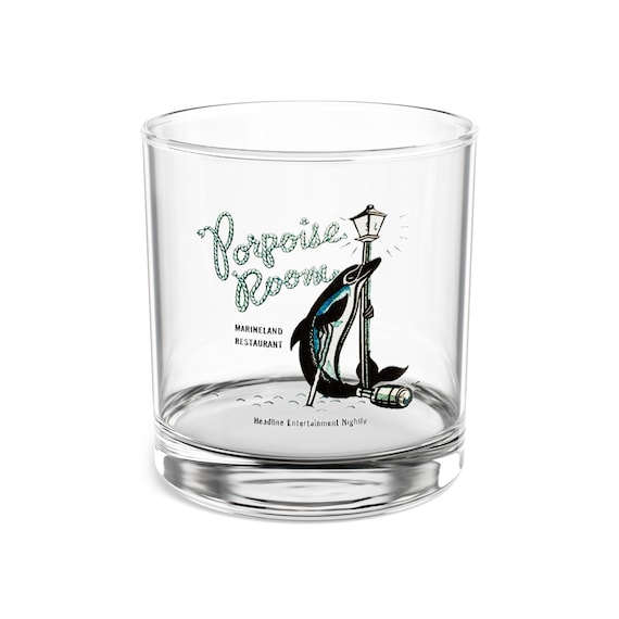 Retro 50s Porpoise Room Lounge  retro Rocks Glass, 10oz