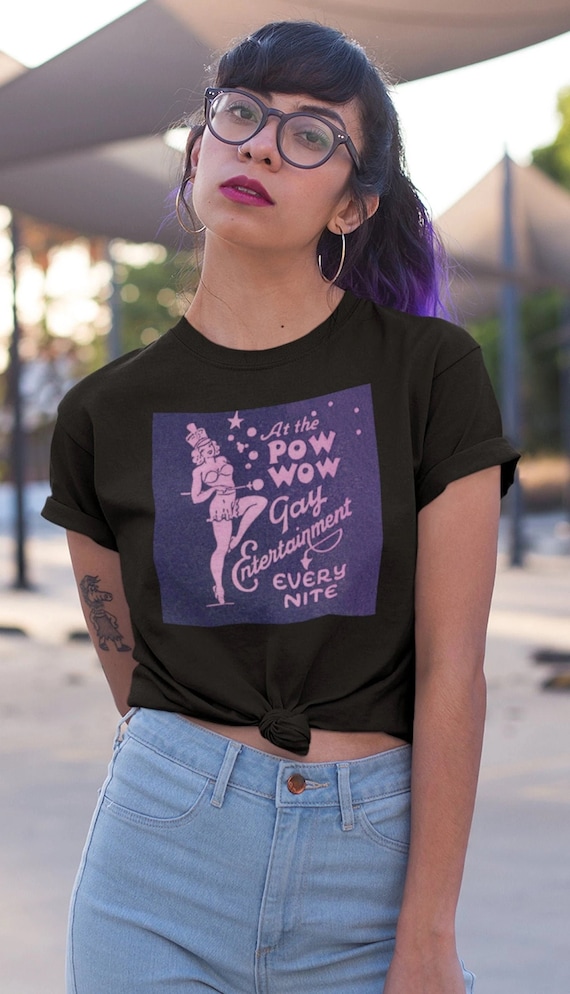 Retro POW WOW Burlesque / Strip Club Unisex Bella+Canvas Jersey Short Sleeve Tee Shirt