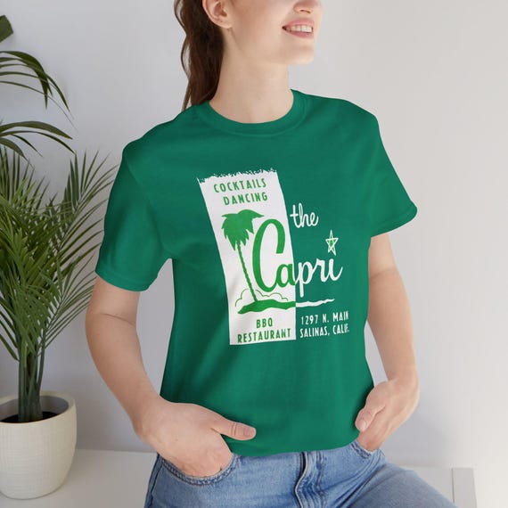 Retro Capri Cocktail Lounge Tee - Mid Century Modern Unisex Bella+Canvas