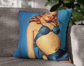 Poszewka na poduszkę z zamszu w stylu retro pin-up, sztuka Bad Girls