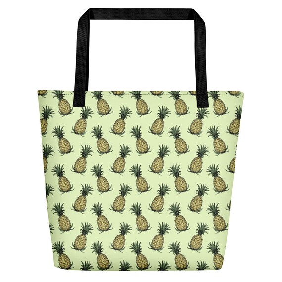 Pineapple Tropical Beach Bag. Big enough for LOTS of things!