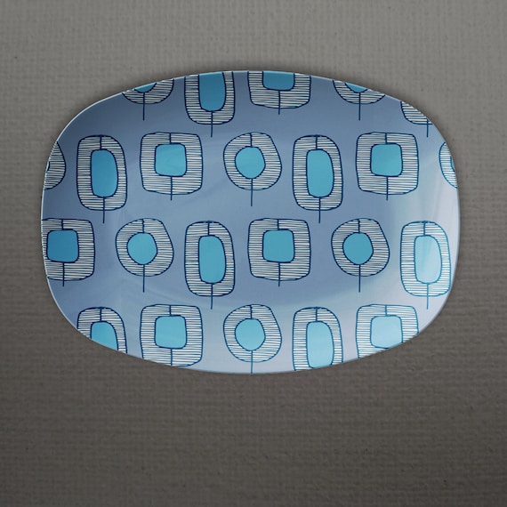Retro 50's Dingbat Platter, Mid Century Modern