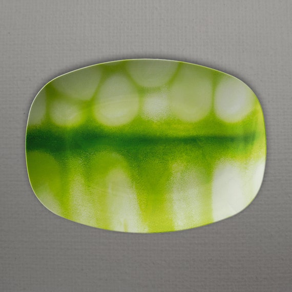 Retro GREEN FUZZ PLATTER 10 x 14"