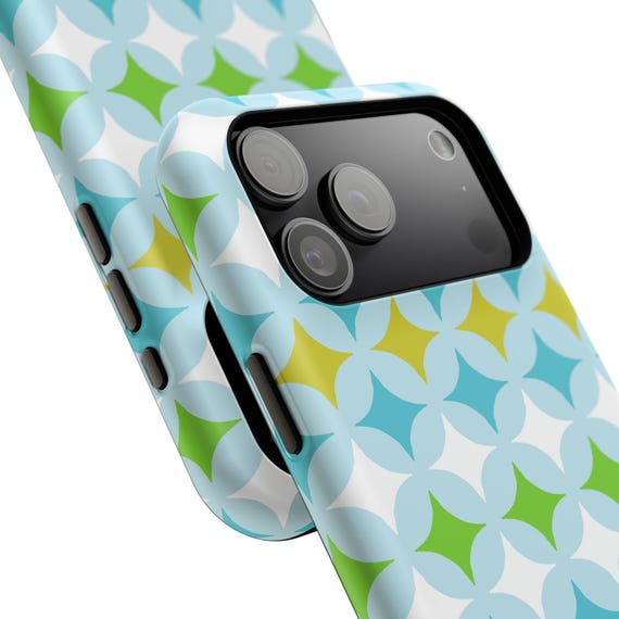 Retro 60s Dingbat Pattern Phone Case | MCM Mid Century Modern including iPhone 17 Cover