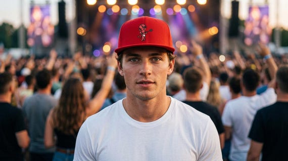 Retro Little Devil Cartoon Snapback Hat: Tattoo Style Cap