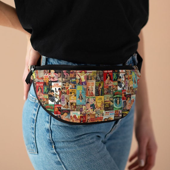 Classic Trashy Retro Pulp Novel Covers on a Fanny Pack 40s,50s,60s era