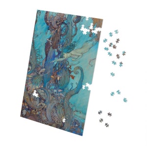Art Nouveau Edmund Dulac watercolor / The Little Mermaid Jigsaw Puzzle (252, 500, or 1000-Piece)
