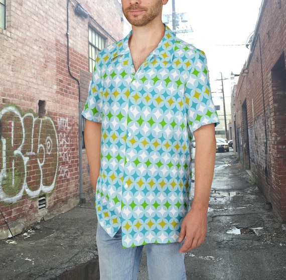 Mid Century Modern Hawaiian Shirt: Retro 50s Tiki Bar Aloha Top