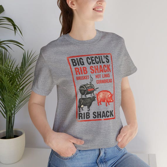 Retro Cecil's Rib Shack Tee: Vintage BBQ T-shirt - Etsy