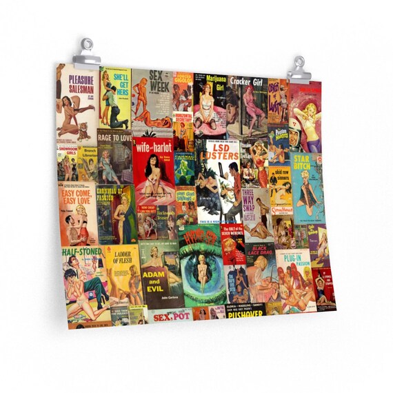 Retro Pulp Fiction / Crime Drama / Adult Novel Montage. High Quality Poster, Multiple Sizes!