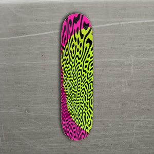 Retro 80s New Wave throwback Skateboard Deck