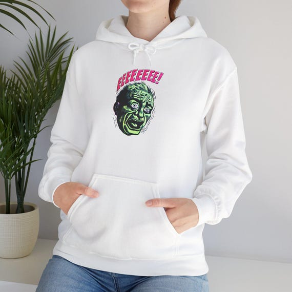 Retro Comic Book Monster Hoodie: Oversized Pullover Top