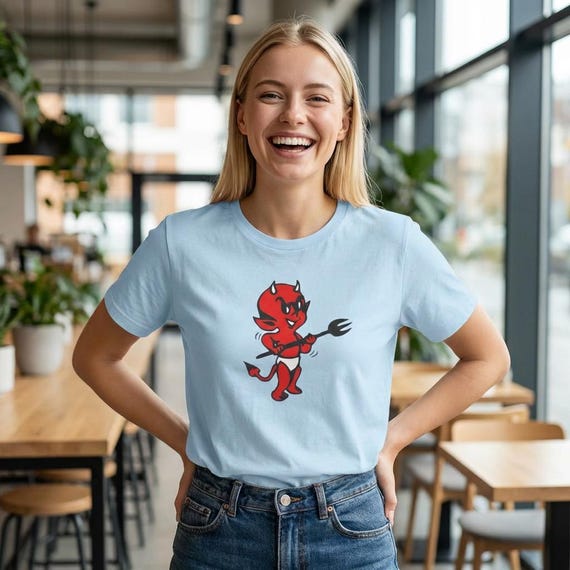 Lil Devil Tattoo Design T-Shirt | Retro Flash Devil Art