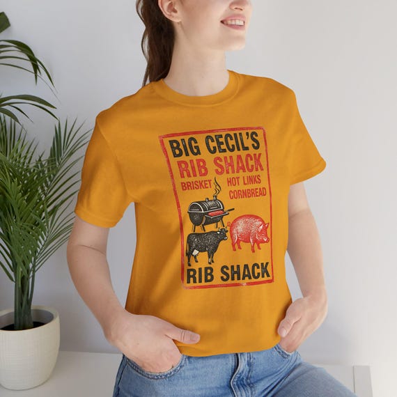 Retro Cecil's Rib Shack Tee: Vintage BBQ T-Shirt