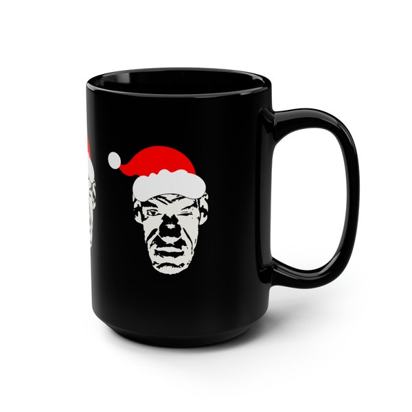 Retro Horror star Rondo Hatton Black Christmas SANTA mug 11oz