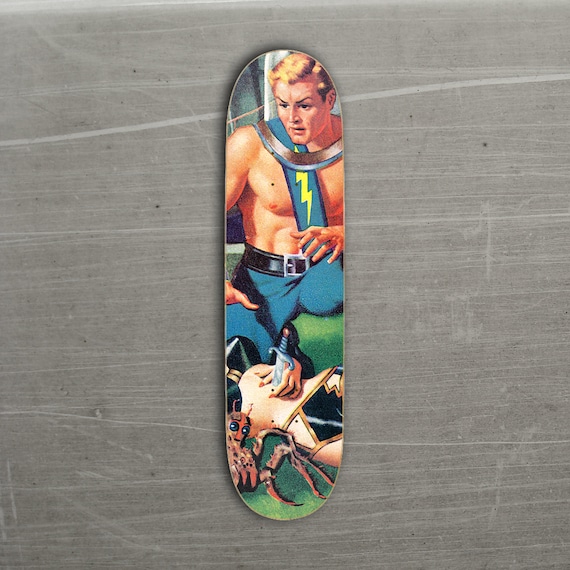 Science Fiction Space Murder (Betrayed by a Space Crustacean) Skateboard Deck