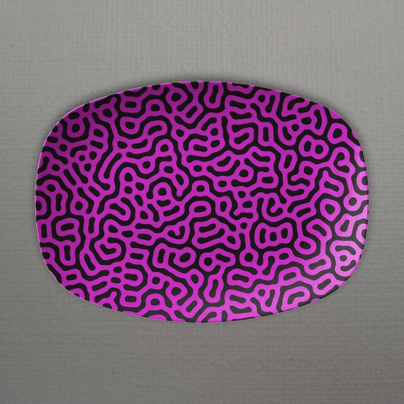 Retro 80s New Wave pattern 10x14" PLATTER, Memphis Design style