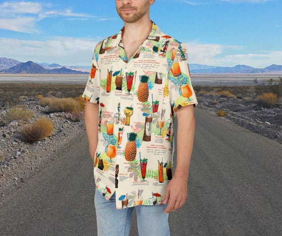 Retro Tiki Bar Hawaiian Shirt: Mid-Century Modern Luau Party Attire