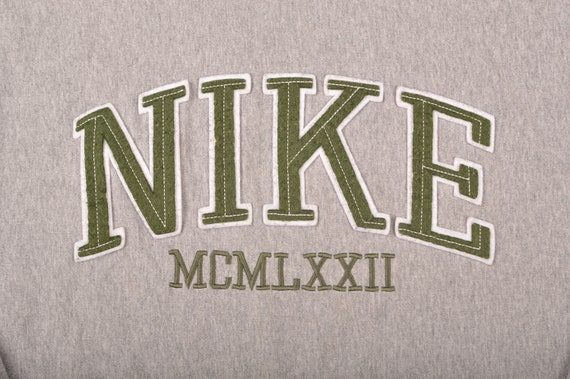 Nike Vintage 2000s Big Spellout Logo MCMLXXII Hoodie Hoody 197422