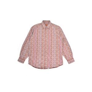 Missoni Vintage Striped Button Multicolor LS Shirt Made in Italy