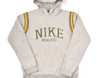 Nike Vintage 2000s Big Spellout Logo MCMLXXII Hoodie Hoody 197422