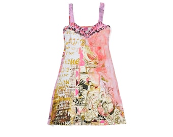Save the Queen Vintage All-Print Viscose Blend Dress S11 4211 Made in Italy JPG