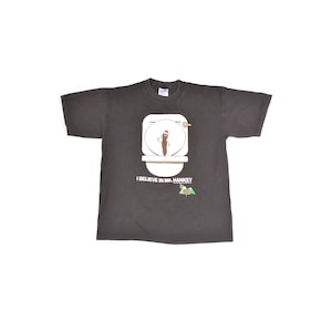 Gildan South Park Je crois en M. Hankey vintage 1998 T-Shirt noir