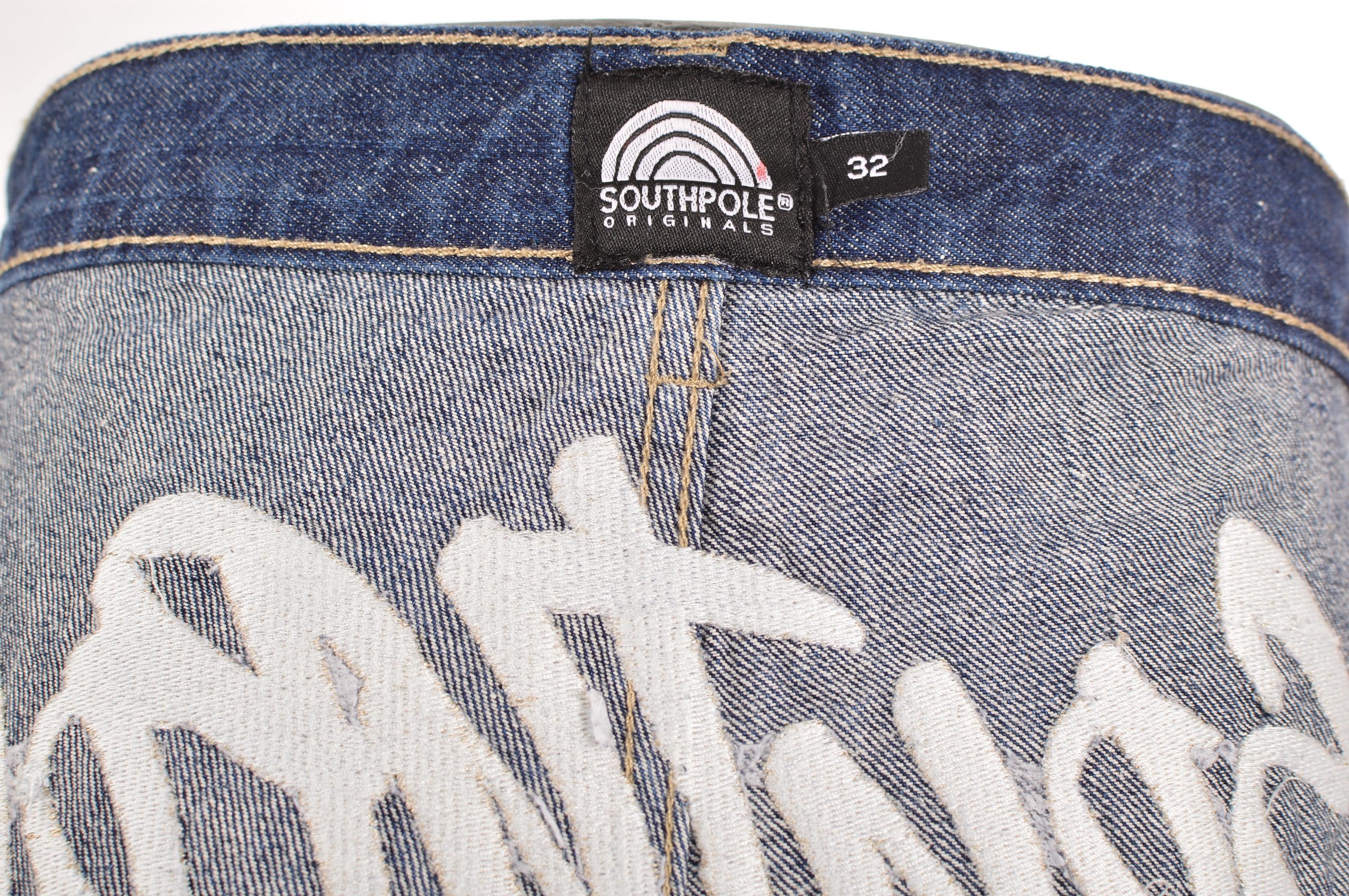 Southpole Embroidered Big Back Logo Vintage Denim Jeans Zip Fly - Etsy