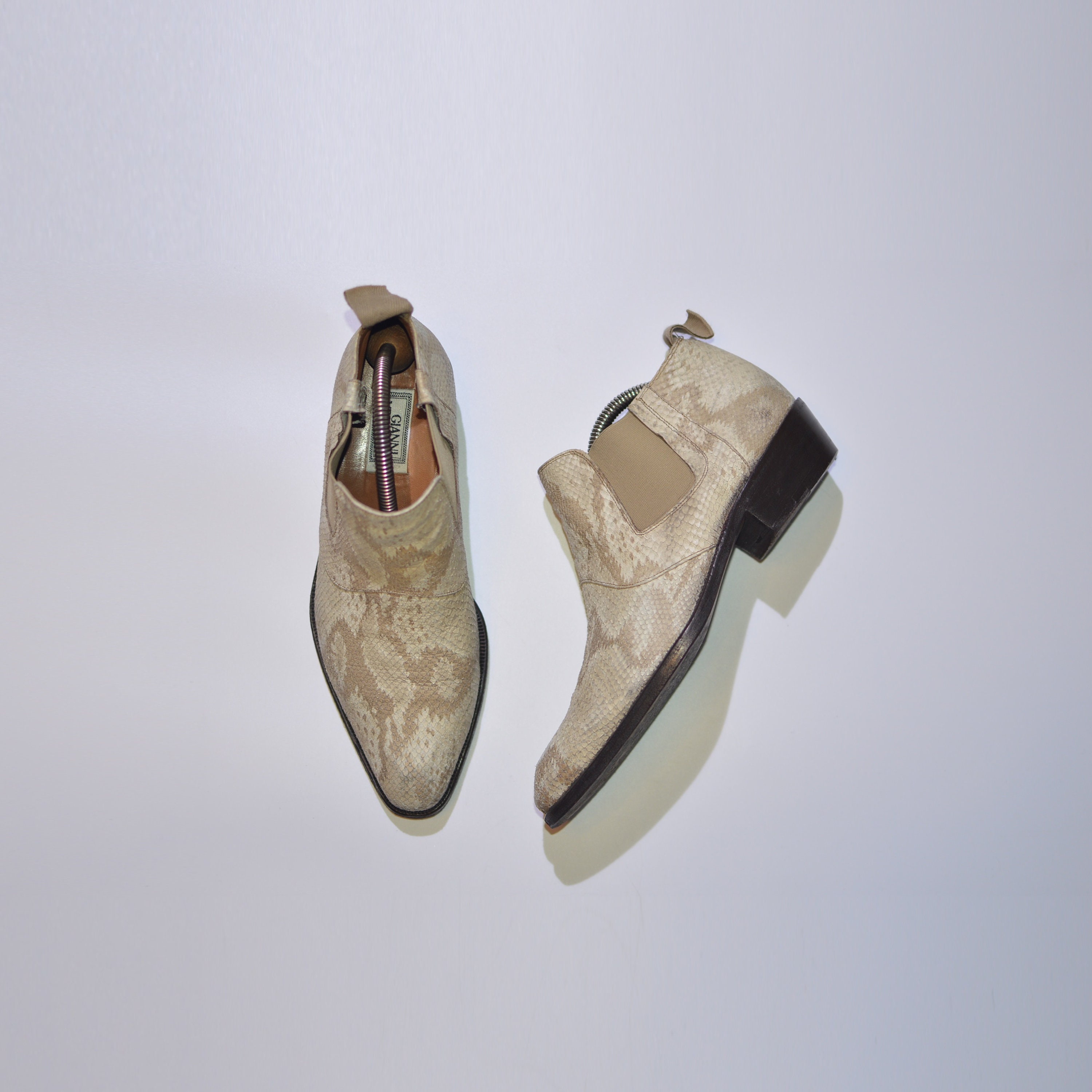 Rare Vintage Gianni Versace Snakeskin Leather Designer Shoes 1150